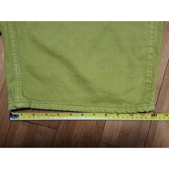 Levis 469 Shorts Mens 36x12 Light Green Loose Red Tab 5 Pocket Jean Denim Casual - Picture 4 of 9